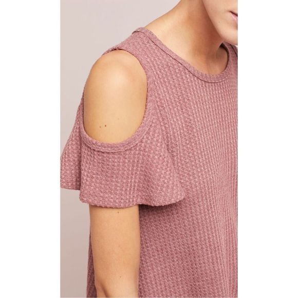 ANTHROPOLOGIE Fluttered open shoulder top - Picture 4 of 6